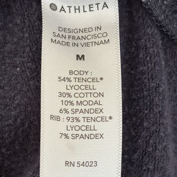 Athleta Balance Pullover Long Sleeve Sweatshirt Speckled Blue Size M - Picture 11 of 12